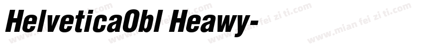 HelveticaObl Heawy字体转换